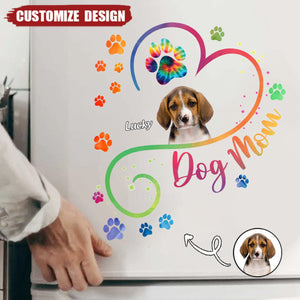 Custom Photo Dog Mom - Gift For Dog Lovers - Personalized Decor Decal