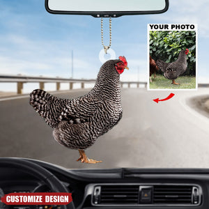 Personalized Cock/Rooster/Hen/Chicken Upload Photo Hanging Ornament
