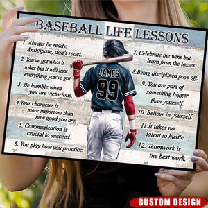 Baseball Life Lessons -Personalized Poster, Gift For Baseball Lover