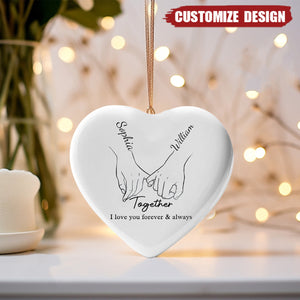 From our first kiss till our last breath - Personalized Ceramic Ornament - 2024 New Release