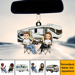 Camping Couple - Personalized Hanging Ornament