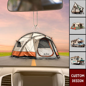 Personalized Acrylic Hanging Ornament For Camping Lovers