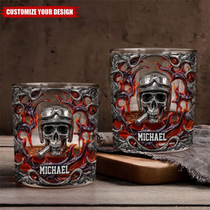 Ride Or Die - Personalized Biker Whiskey Glass