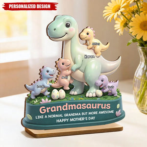 Personalized Mamasaurus Awesome Wooden Plaque-Sentimental Mother's Day Gift