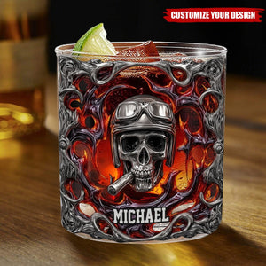 Ride Or Die - Personalized Biker Whiskey Glass