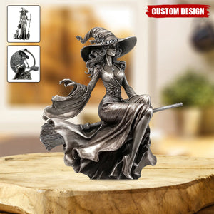 Graceful Witch - Personalized Witch Custom Shaped Acrylic Plaque