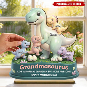 Personalized Mamasaurus Awesome Wooden Plaque-Sentimental Mother's Day Gift