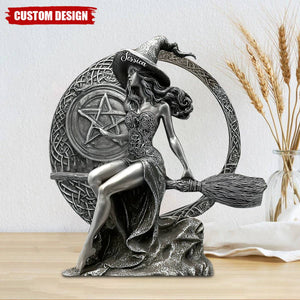Graceful Witch - Personalized Witch Custom Shaped Acrylic Plaque