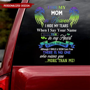 For my mom/Dad in heaven - Thank you for the memories Personalized Sticker/Decal - Memorial Gift Idea For Family Member