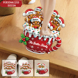 Merry Christmas-Personalized Gingerbread Doormat/ Rug Gift For Family