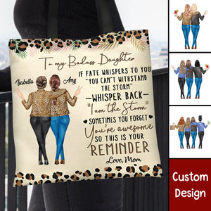 Whisper Back I Am The Storm Reminder - Birthday, Loving Gift For Mom, Daughter - Personalized Zippered Canvas Bag
