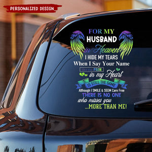 For my mom/Dad in heaven - Thank you for the memories Personalized Sticker/Decal - Memorial Gift Idea For Family Member