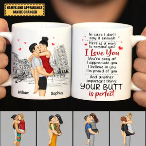 Your Butt Is Perfect - Personalized Coffee Mug - Gift For Couple