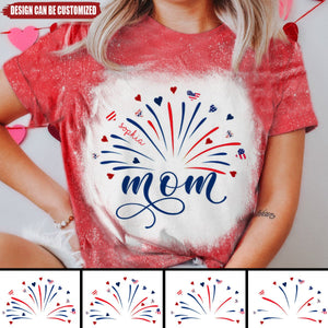 Personalized Firework America Flag Grandma And Kids 3D T-shirt