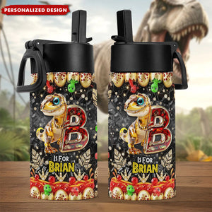 Dino Alphabet Letter Tumbler - Personalized Gifts For Kids