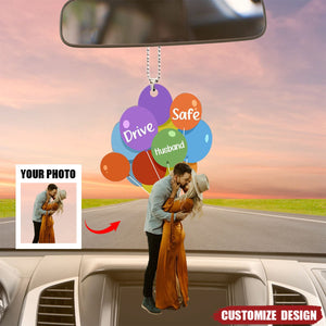 Drive Safe-Personalized Pet/Family/Couple Upload Photo Hanging Ornament