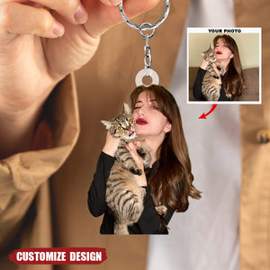 Personalized Pet/Dog/Cat Upload Photo Acrylic Keychain
