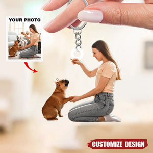 Personalized Pet/Dog/Cat Upload Photo Acrylic Keychain