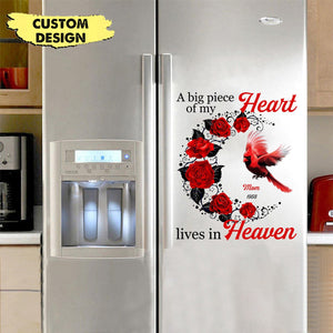 Memorial Family Loss - Cardinal Mom Dad Grandma Grandpa Personalized Decal Sticker