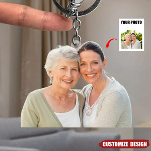 Gift For Mom/Nana/Family-Personalized Upload Photo Acrylic Keychain