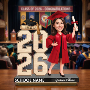 Class Of 2026 2027 Senior - Personalized Wooden Plaque - Graduation Gift For Graduates