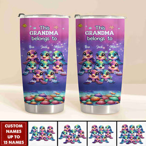 This Grandma belongs to Colorful Turtle Personalized Tumbler