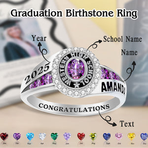 Personalized Engraved College & High School Graduation Ring, Graduation Gift