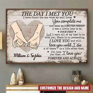 Love You Forever And Always - Gift For Couples, Husband Wife, Personalized Horizontal Poster