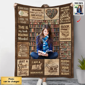 Just A Girl Who Loves Books - Personalized Photo Blanket