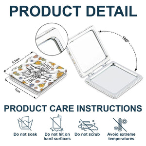 Personalized Square Compact Mirror - Gift For Mom, Grandma