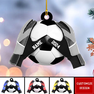 Personalized Soccer Goal Keeper Christmas Ornament - Gift For Soccer Lovers - 2024 New Release