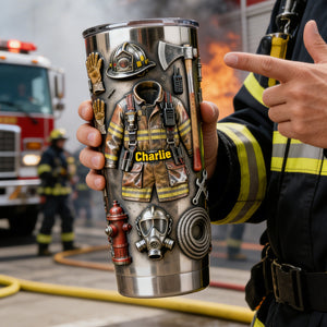 Proud Firefighter - Personalized Firefighter Tumbler
