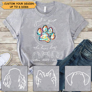 Just A Girl Who Loves Dogs - Dog Personalized Custom Shirt- Gift For Pet Owners, Pet Lovers