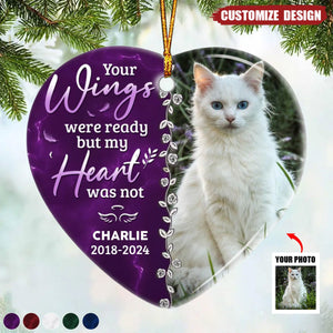 Custom Photo Forever In Our Hearts - Personalized Ceramic Ornament - Christmas Gift, Sympathy Gift For Family Members- 2024 New Release