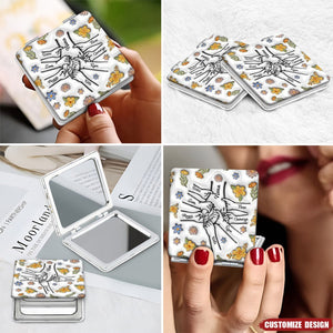 Personalized Square Compact Mirror - Gift For Mom, Grandma