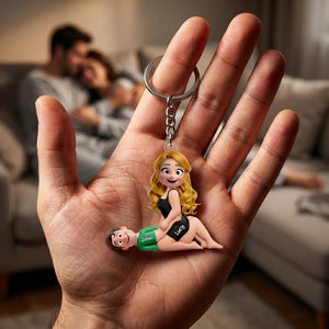 Personalized Naughty Couple Keychain - Gifts For Couple
