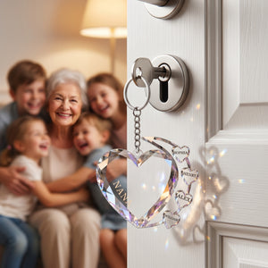 Sparkling Hearts-Personalized Transparent Keychain