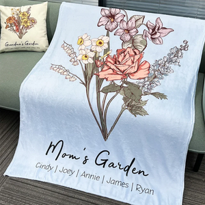 Grandma / Mom's Garden is Her Children Customized Winter Blanket