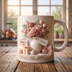 Personalized Ceramic Mug - Mother's Day Gift For Mom Grandma