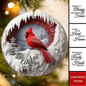2024 New Release - Your Wings Were Ready But My Heart Was Not - Personalized Cardinal Memorial Acrylic Ornament