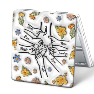 Personalized Square Compact Mirror - Gift For Mom, Grandma