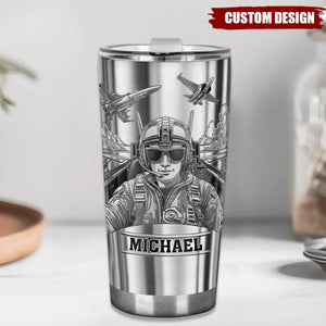 The Sky Is Not The Limit - Personalized Pilot Tumbler
