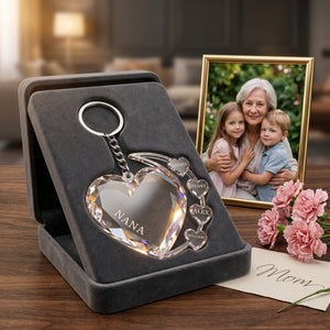 Sparkling Hearts-Personalized Transparent Keychain