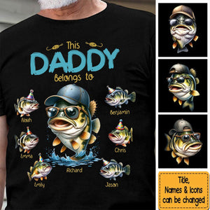 This Grandpa/Dad Belongs to Kids Fishing T-Shirt