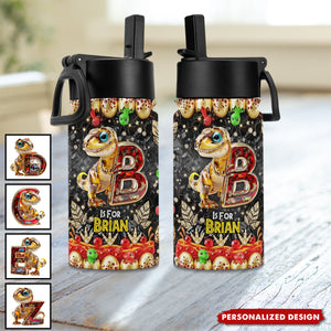 Dino Alphabet Letter Tumbler - Personalized Gifts For Kids