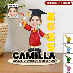 Personalized Class of 2025 Grad Name Wooden Sign-Senior Keepsake