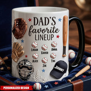 Personalized Baseball Dad Coffee Mug-Gifts For Dad