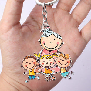Gift For Grandma-Personalized Acrylic Keychain