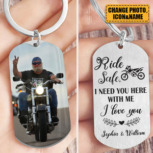 Ride Save - Personalized Photo Keychain - Gift For Couples