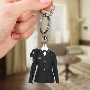 Uniform On A Clothes Hanger- Personalized Keychain